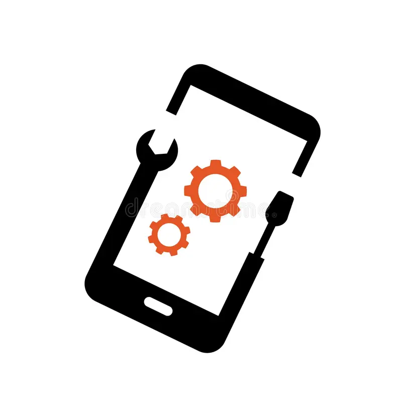 Home mobile repair logo smart phone display vector design symbol template illustration 416055988